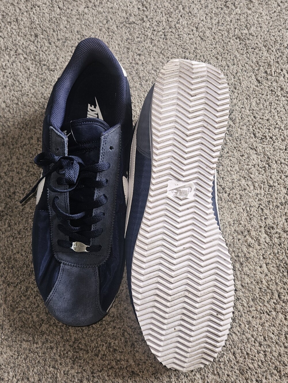 Navy blue Nike Cortez